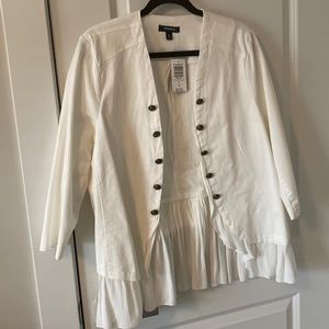 New Torrid Military Jacket - White in Size 12/L.  Never been worn - has tags.